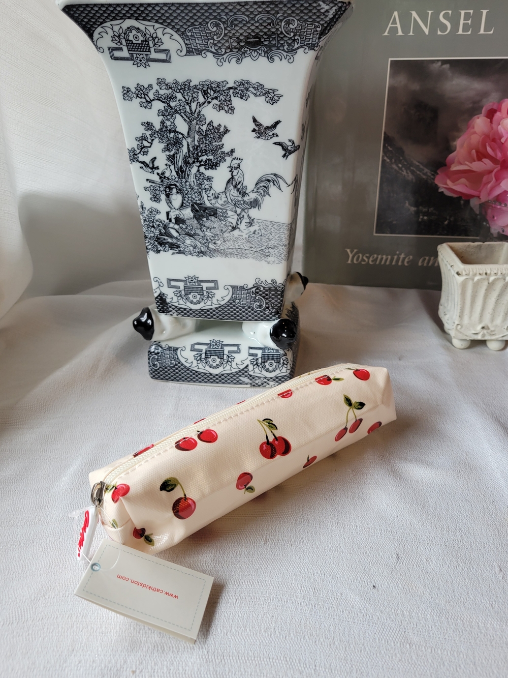 Cath Kidston Cherry Print Zip Pouch